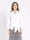 Asymmetrical Long Sleeve Top TOP Gracia Fashion WHITE S 