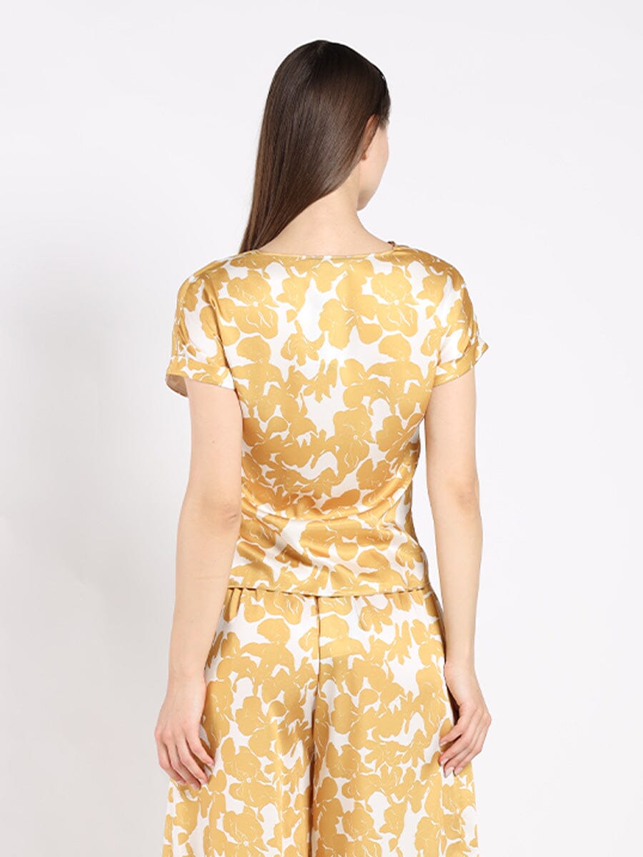 Back tie short sleeve top TOP Gracia Fashion 