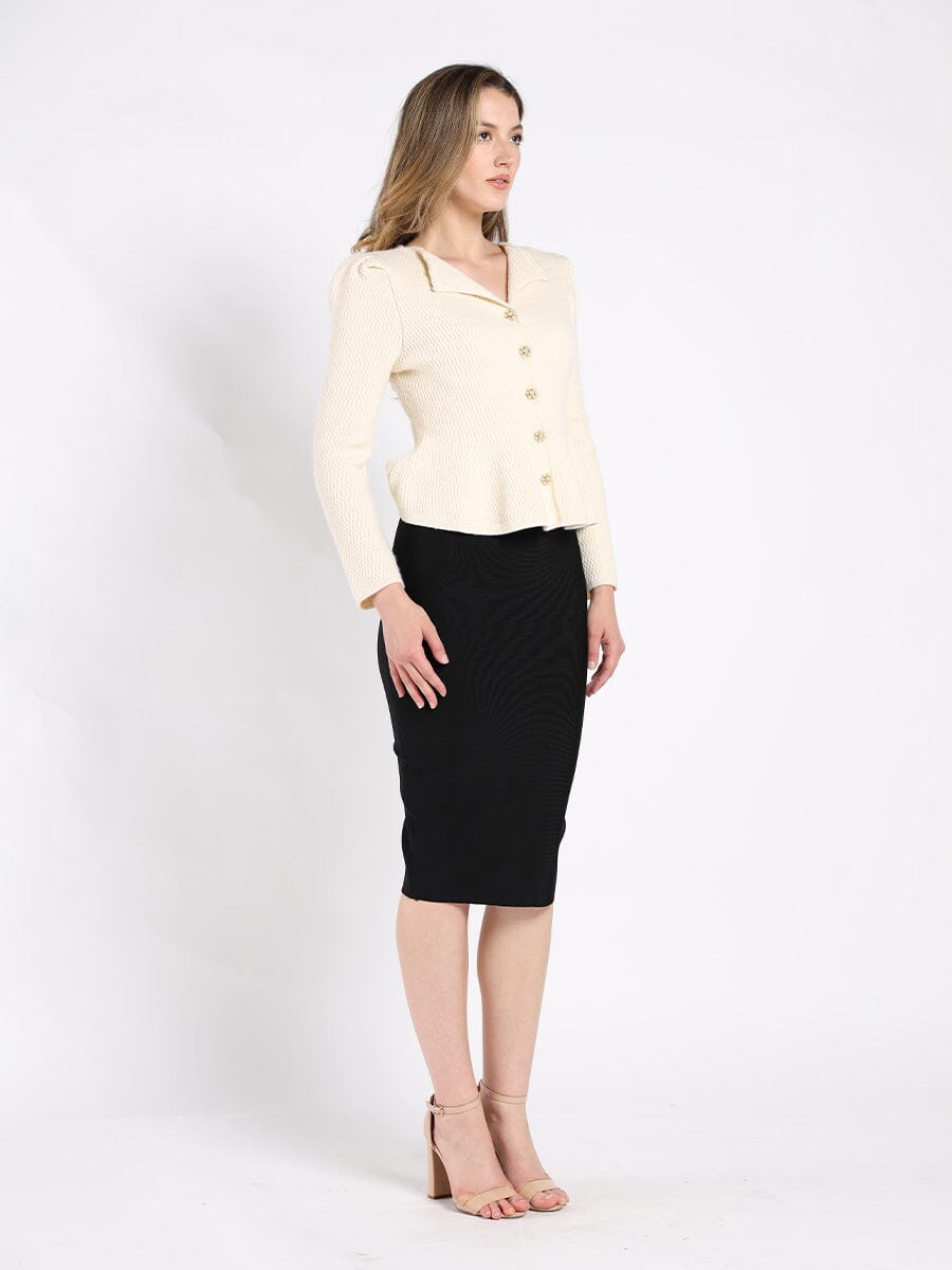 Bandage solid color midi skirt SKIRT Gracia Fashion 