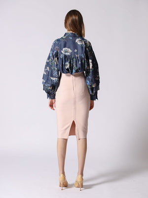 Bandage solid color midi skirt Gracia Fashion