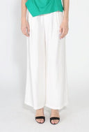 Basic wide leg pants PANTS Gracia Fashion IVORY S 