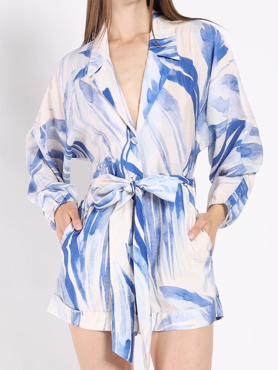 Belted Jumpsuit With a Print JUMPSUIT Gracia Fashion 