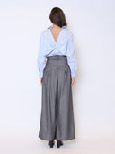 Big Bow Back Pearl Strand BTW Shoulders Top TOP Gracia Fashion 