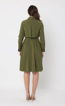 Big Collar Layering Detail Long Sleeve Dress DRESS Gracia Fashion 