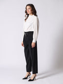 Black Dress Pant With Belt – Gracia Fashion