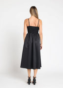 Bow Detail Spaghetti Strap Midi Dress DRESS Gracia Fashion 