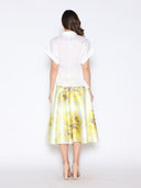 Bow Detailed Short Sleeve Shirt TOP Gracia Fashion 