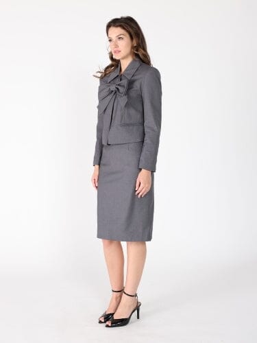 Bowknot Detail Blazer Gracia Fashion 