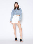 Buckle-Belted High Waist Floral Solid Short Pants PANTS Gracia Fashion 