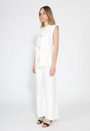 Button detail sleeveless vest JACKET Gracia Fashion 