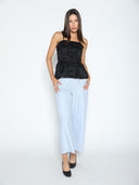 Button Detaled Spaghetti Strap Tank Top TOP Gracia Fashion 