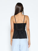 Button Detaled Spaghetti Strap Tank Top TOP Gracia Fashion 