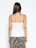 Button Detaled Spaghetti Strap Tank Top TOP Gracia Fashion 