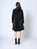 Button Down Glossy Rain Coat JACKET Gracia Fashion 