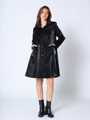 Button Down Glossy Rain Coat JACKET Gracia Fashion 