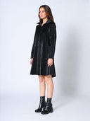 Button Down Glossy Rain Coat JACKET Gracia Fashion 