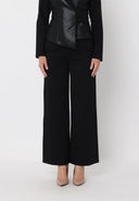 Casual Fit Wide Leg Pants PANTS Gracia Fashion BLACK S 