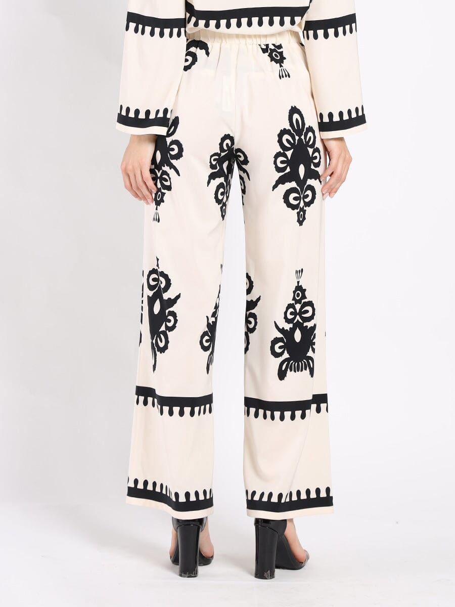 Casual Floral Painted Pant PANTS Gracia Fashion 