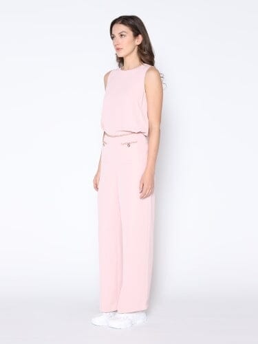 Chain Embellished Neckline Sleeveless Top TOP Gracia Fashion 