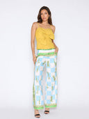 Checkmate Print Satin Pajama Pants SET Gracia Fashion 