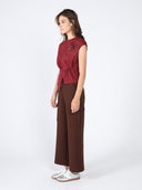 Cinched Side T-Shirt TOP Gracia Fashion 