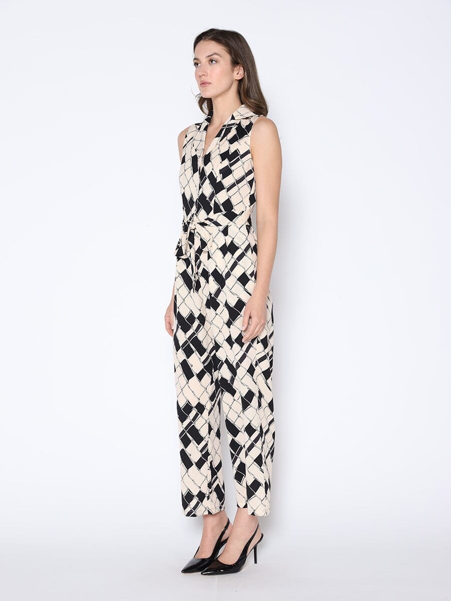 Collared Sleeveless Wide Leg Jumpsuit JUMPSUIT Gracia Fashion 