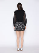 Contrast-Stitch Detail Cuff Sleeve Ribbed Body Top TOP Gracia Fashion 