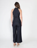 Contrast stitch wide leg casual pants PANTS Gracia Fashion 