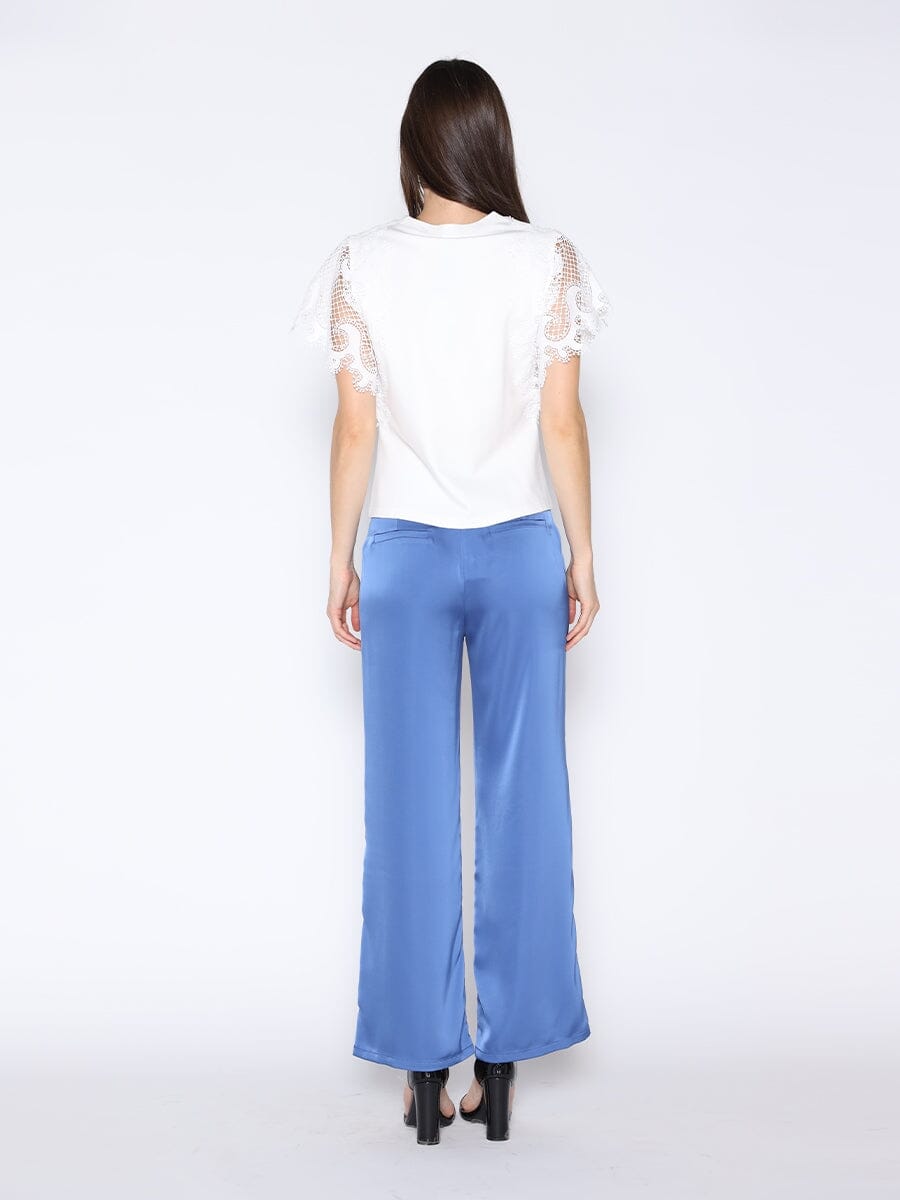 Crchet Lace Sleeve T-Shirt TOP Gracia Fashion 