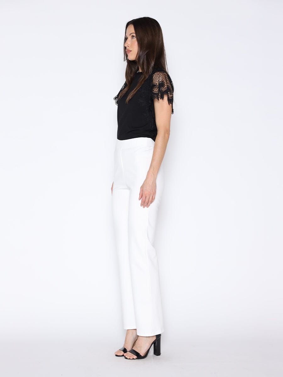 Crchet Lace Sleeve T-Shirt TOP Gracia Fashion 