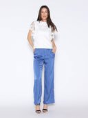 Crchet Lace Sleeve T-Shirt TOP Gracia Fashion 