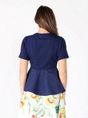 Crew Neck Oversized Bow Top TOP Gracia Fashion 
