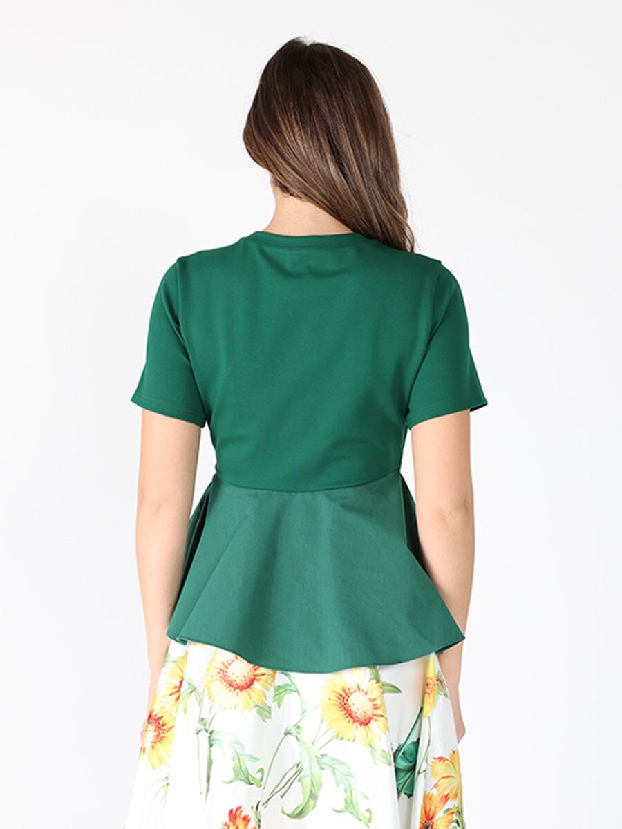 Crew Neck Oversized Bow Top TOP Gracia Fashion 