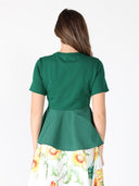 Crew Neck Oversized Bow Top TOP Gracia Fashion 
