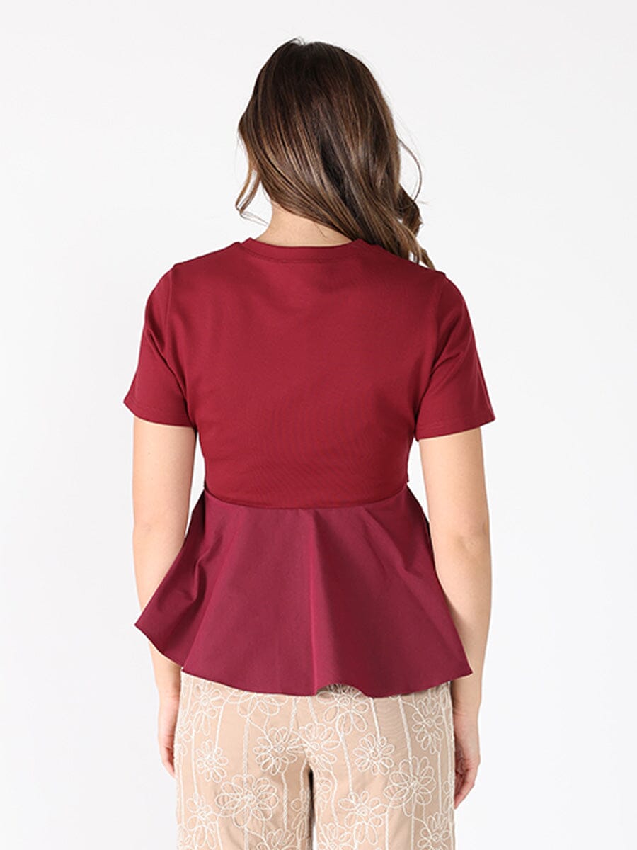 Crew Neck Oversized Bow Top TOP Gracia Fashion 