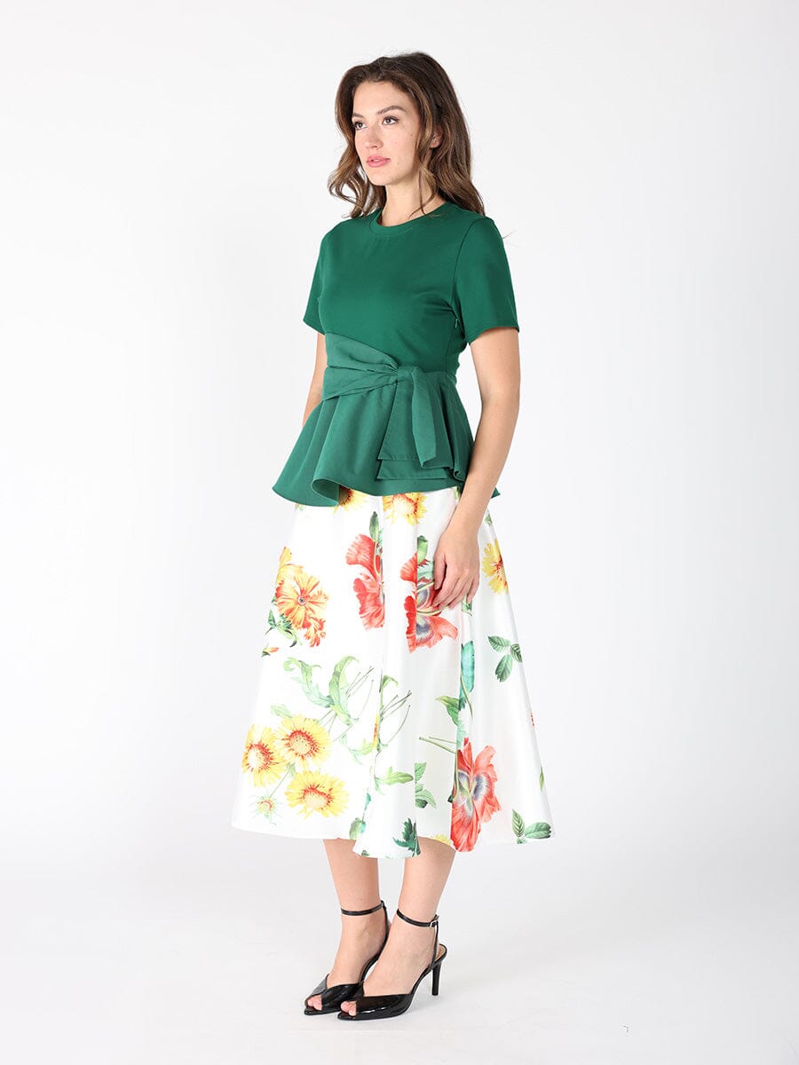 Crew Neck Oversized Bow Top TOP Gracia Fashion 