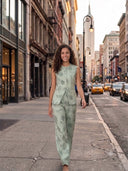 Crew neck printed vest with front button TOP Gracia Fashion 