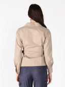 Cross Body Belt Design Side Gathered Top TOP Gracia Fashion 