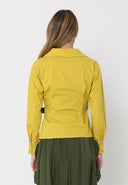 Cross Body Belt Design Side Gathered Top TOP Gracia Fashion 