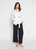 Cross body long sleeve solid top TOP Gracia Fashion 