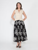 Cross Open Body V-neck Sleeveless Vest TOP Gracia Fashion 