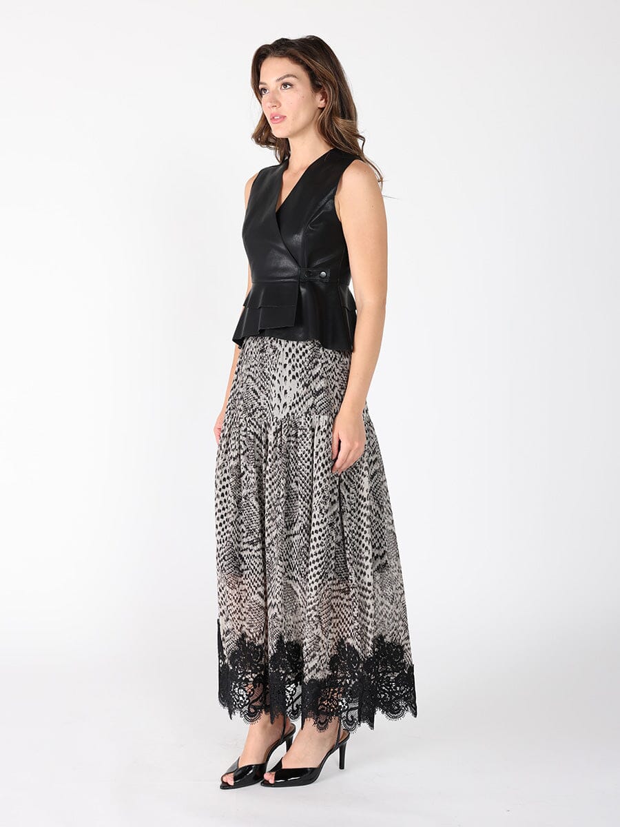 Cross Open Body V-neck Sleeveless Vest TOP Gracia Fashion 