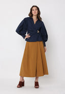 Crossbody Long Sleeve Solid Top TOP Gracia Fashion 