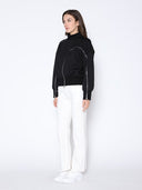Crossed Zippers Scuba Sweatshirt TOP Gracia Fashion 
