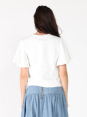 Crystal Embroidered Crewneck Top TOP Gracia Fashion 