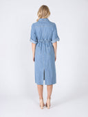 Denim Collar V-Veck Dress DRESS Gracia Fashion 