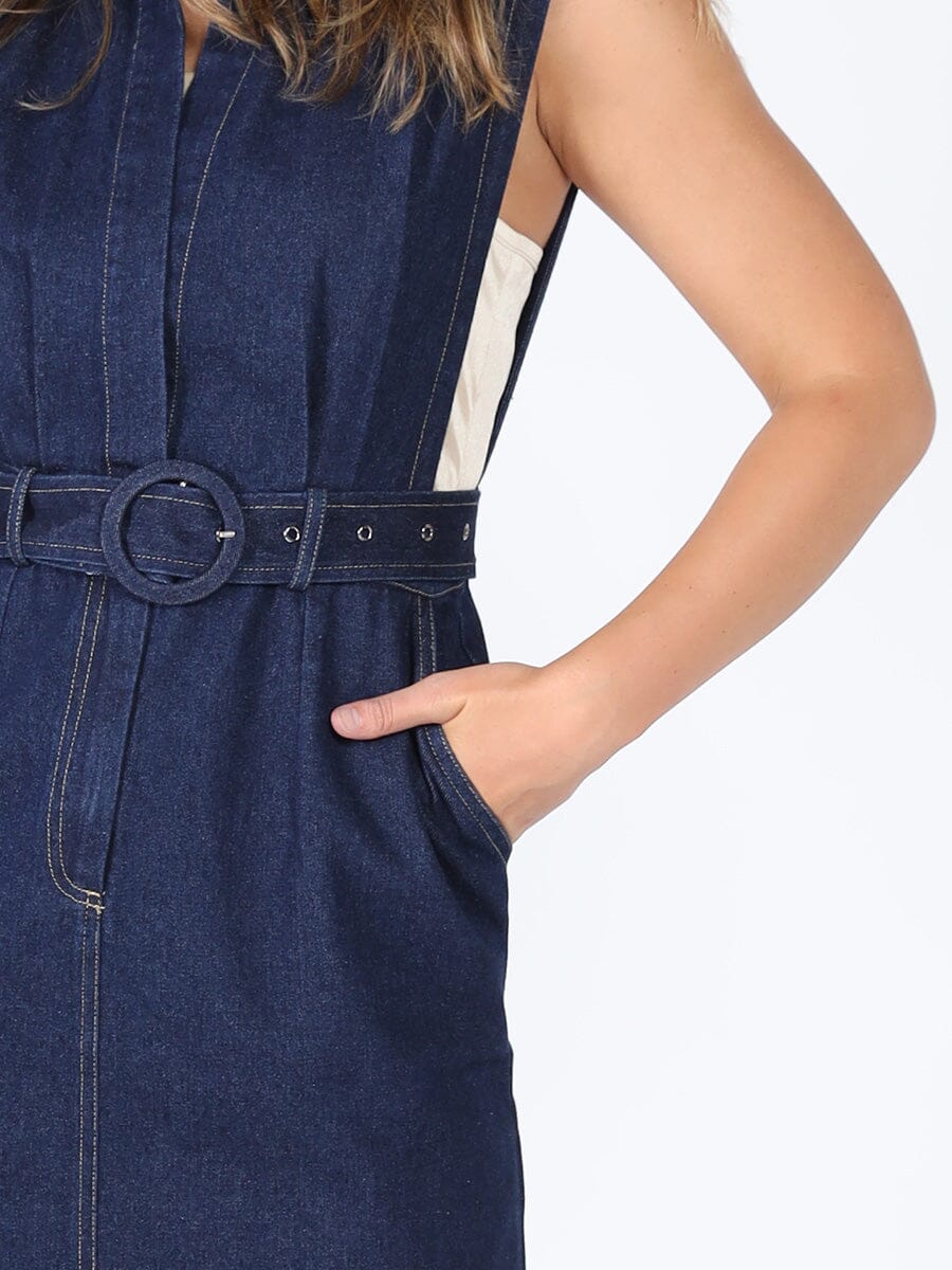 Denim sleeveless dress DRESS Gracia Fashion 
