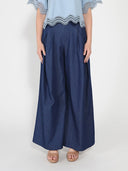 Denim Wide Pants PANTS Gracia Fashion DENIM S 