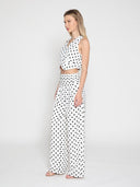 Dot print jacket type top TOP Gracia Fashion 