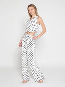 Dot print jacket type top TOP Gracia Fashion 